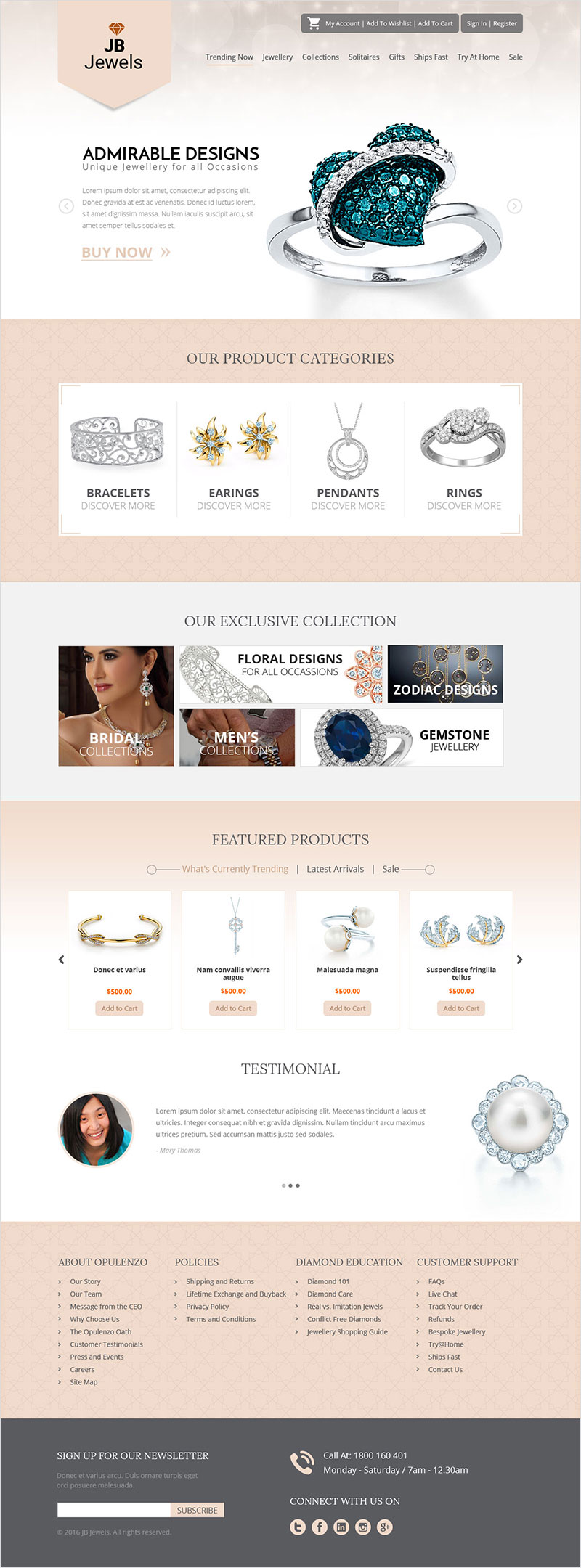 JB Jewels - Website Design