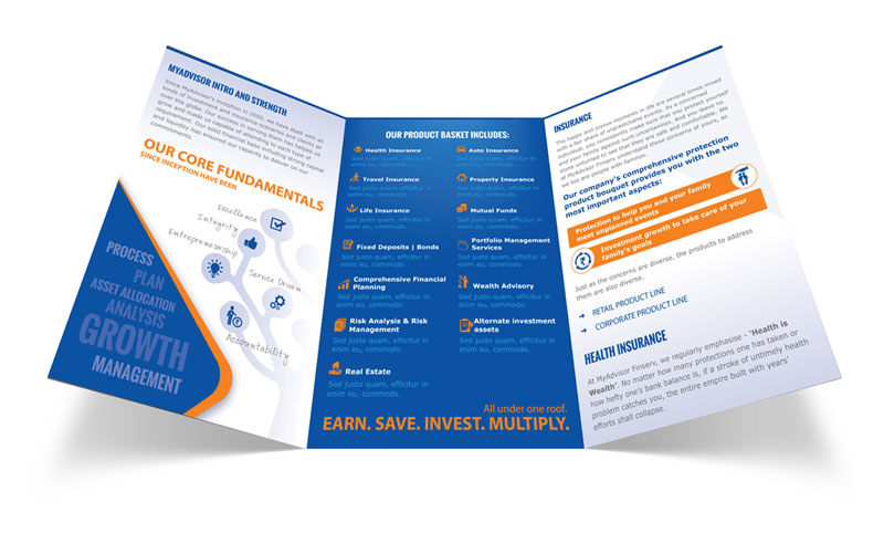 MyAdvisro FinServ Pvt. Ltd. - Tri-Fold Brochure Design