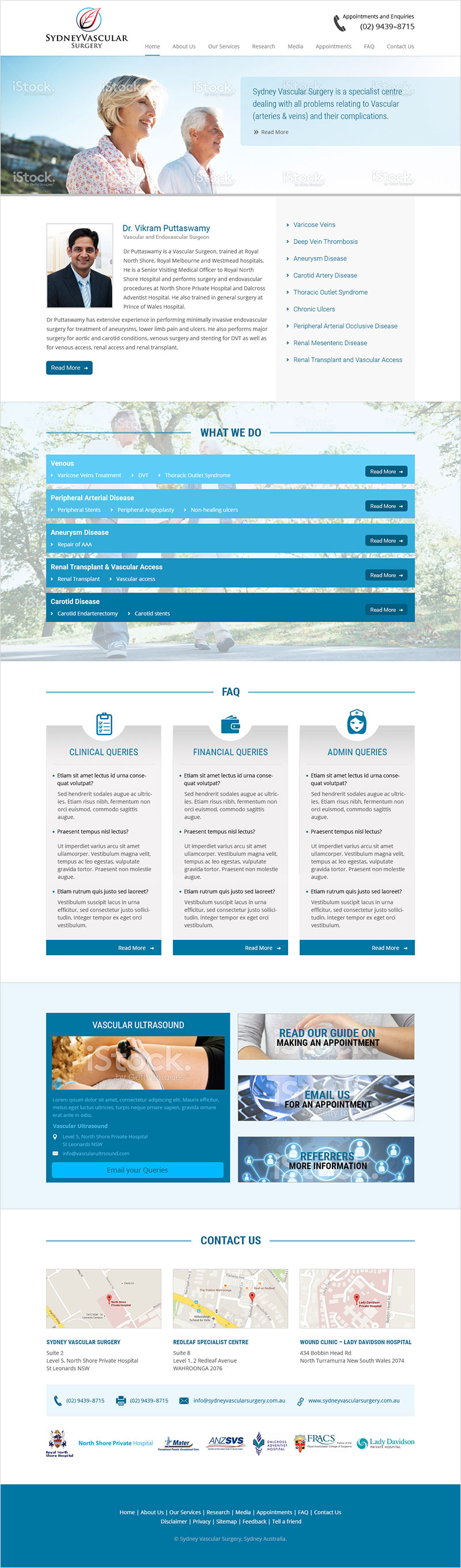 Sydeney Vascular Surgery - Website Design