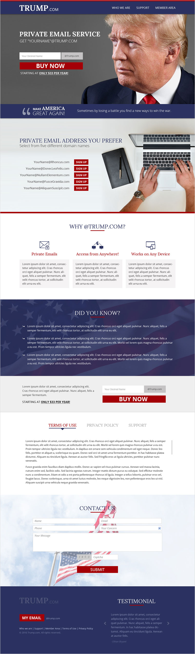 Trump.com - Website Design