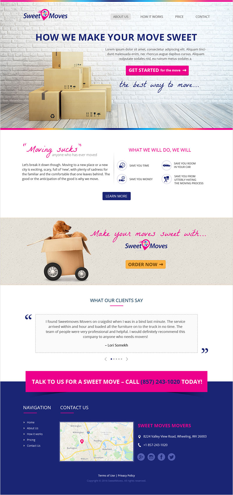 Sweet Moves - Website Design